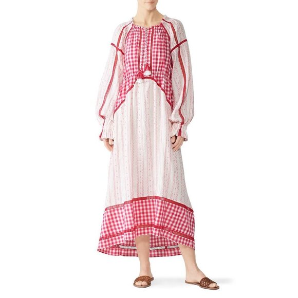 Dodo Bar Or Dresses & Skirts - Dodo Bar Or Pink Combo Long Sleeve Regina Maxi Dress Women's Size Small S